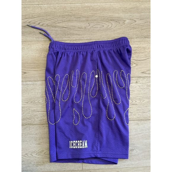 Ice Cream Pineapple Shorts Prism Violet BBC Drawstring Pockets Men’s M - Picture 14 of 15